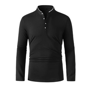 Camisetas de Manga Larga para Hombre, Estilo Hip Hop, de Algodón Jersey Transpirable, con Logotipo Bordado, Venta al Por Mayor - Product Image 2