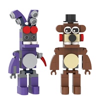 MOC1454 MOC FNAF Ensemble Ours de Minuit Figurines d'Action Anime Blocs de Construction Figurines Ensembles Briques Jouets 5 Nuits chez Freddy