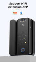 Sinovo Control Remoto Reconocimiento Facial Cerradura de Puerta de Vidrio Inteligente con Tarjeta de Código de Múltiples Huellas Dactilares Métodos de Desbloqueo para Escenas de Oficina