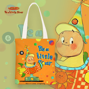 Sac à bandoulière en toile imprimé de dessins animés, petit sac à provisions réutilisable, grande capacité, sac à main, sac fourre-tout pour étudiants, vente en gros - Product Image 1