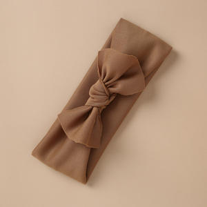 Diadema de nailon para niños, accesorios para el cabello, diadema elástica de doble capa con lazo suave para bebés - Product Image 5