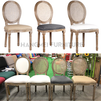 Chaise Louis XVI en bois massif de luxe de Guangzhou pour mariage, banquet, maison, bureau, usage commercial