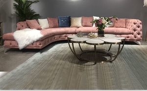 ที่คลุมโซฟาเฟอร์นิเจอร์ห้องนั่งเล่นทันสมัย,ที่คลุมโซฟาที่กำหนดเอง<span class=keywords><strong>ร้าน</strong></span>กาแฟสำนักงานโรงแรมที่พักแขนโลหะที่พักเท้าเก้าอี้โซฟากำมะหยี่รูปตัว L - Product Image 5