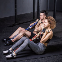Innstar Élastique de Traction 3 Tubes avec Pédales pour Abdominaux, Équipement de Musculation, Fitness et Yoga