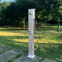 Panneau de douche extérieur de piscine moderne colonne de douche en alliage d'aluminium pour jardin