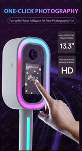 Photomaton DSLR à écran tactile interactif de 13.3 pouces avec caméra à miroir en verre à selfie Photomaton à miroir à impression instantanée avec étui - Product Image 2