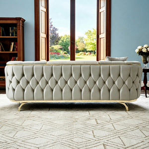 Juego de Sofás Modernos de Lujo, Muebles de Tela de Terciopelo, Sofás Chesterfield, Sofás Acolchados - Product Image 1