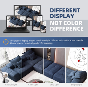 Modern Oversized Modular Sectional <b>Sofa</b> Sparkling Chenille Fabric Sponge Soft Cushion DIY Combination Tufted Apartment Hotel Use - Product Image 5