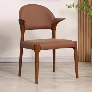 เก้าอี้ทานอาหารสไตล์นอร์ดิกไม้เนื้อแข็งอิตาลี พร้อมพนักพิงหุ้มเบาะ ดีไซน์ทันสมัยสำหรับใช้ในบ้าน - Product Image 3