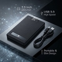 Boîtier externe pour disque dur SSD de 2,5 pouces, support SSD, capacité 4 To, finition mate, 7-9,5 mm, pour fichiers CAD, pour stockage d'entreprise