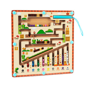 <span class=keywords><strong>Giochi</strong></span> Educativi <span class=keywords><strong>Montessori</strong></span> in <span class=keywords><strong>Legno</strong></span> Unisex per Bambini 4-6 Anni, Gioco del Labirinto con Perline, Sfide Cognitive <span class=keywords><strong>di</strong></span> Logica e Numerazione - Product Image 5