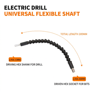 Electric Drill Flexible Shaft 150mm <b>Plastic</b> Cordless Drill Accessory Screwdriver Bit Connector <b>Rod</b> Universal Torque Tool - Product Image 3