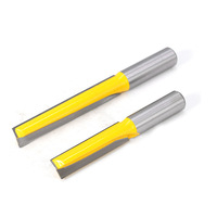 Fraise de défonceuse à queue longue de 12 mm/12,7 mm pour le nettoyage des fonds, fraise à double tranchant pour le bois, ensemble de fraises de nettoyage pour le travail du bois CNC 50/76 mm, personnalisable OEM