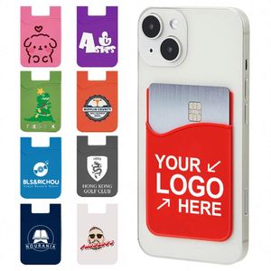Soporte de silicona promocional para tarjetas de teléfono móvil con logo personalizado, regalo promocional - Product Image 1