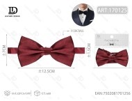 Papillon Lucido Monocolore Bordeaux in Seta Pre-Annodato, Accessorio Formale - Product Image 3