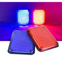 Feu de signalisation d'urgence LED rouge et bleu, lampe clignotante rectangulaire en PC, haute visibilité pour le sauvetage et le contrôle du trafic