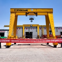 Grue à portique mobile industrielle RTG de 50 tonnes de capacité de charge avec contrôle de vitesse à fréquence variable