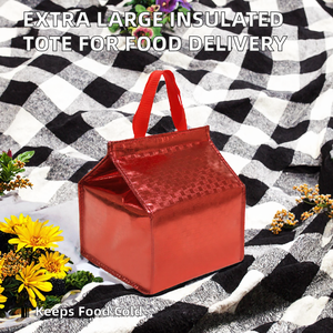 กระเป๋าเก็บความร้อนอลูมิเนียมฟอยล์ขนาดใหญ่พิเศษ รุ่นท็อปวัน ลายสั่งทำ สำหรับงานจัดเลี้ยงและส่งอาหาร - Product Image 2