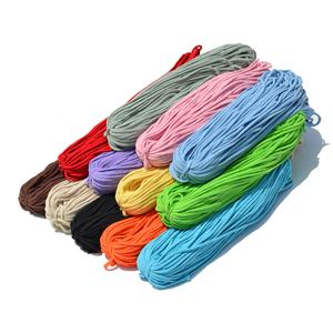 <span class=keywords><strong>Cordon</strong></span> de corde en coton tissé naturel doux de 5mm <span class=keywords><strong>cordon</strong></span> de couleurs multiples tressé creux diverses couleurs pour l'emballage en macramé et la décoration de bricolage - Product Image 1