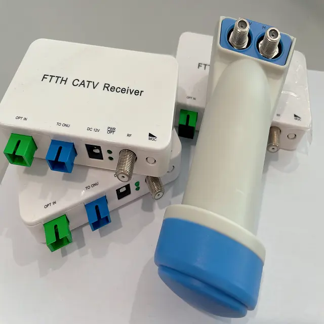 Catv + Satellietvezel Optische Tv-Ontvanger Fth Agc Mini-Ontvanger Ftth Node Fiber Optische Ontvanger