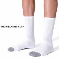 Chaussettes de basketball professionnelles OEM personnalisées pour jeunes, grandes tailles, antidérapantes, noires et blanches, en polyester, pour hommes, collection automne, vente chaude