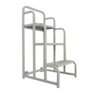 जिगोंग गोदाम स्टील सुरक्षा सीढ़ी रोलिंग मोबाइल प्लेटफॉर्म 3 भारी-ड्यूटी सीढ़ियां हैंडरेल व्हील/एन131 प्रमाणित हॉट-डुबकी - Product Image 4