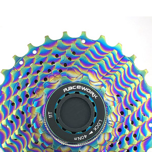 Piñón Libre RACEWORK para Bicicleta de Montaña, <span class=keywords><strong>11</strong></span> Velocidades, 10-28/<span class=keywords><strong>32</strong></span>/34T, <span class=keywords><strong>Cassette</strong></span> HG Colorido Arcoíris - Product Image 4