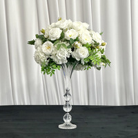 Vases en acrylique transparent pour fleurs artificielles, style festif, pour mariages transfrontaliers, décorations de Noël et d'anniversaire, 30cm/37cm/45cm CN