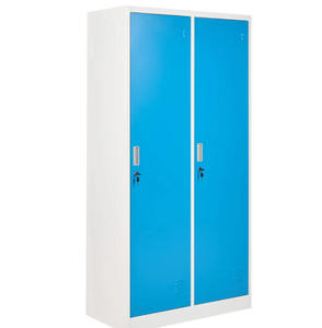 <span class=keywords><strong>Casier</strong></span> en acier à 2 portes, rangement moderne en métal pour salle de sport et école, 2 compartiments - Product Image 4