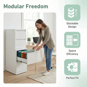 Armoire <span class=keywords><strong>de</strong></span> classement commerciale multifonctionnelle <span class=keywords><strong>en</strong></span> <span class=keywords><strong>acier</strong></span>, ignifuge, durable, à 4 tiroirs verrouillables avec serrure à clé, gain <span class=keywords><strong>de</strong></span> place, pour atelier et entrepôt - Product Image 5