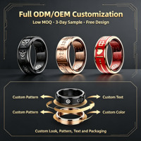 Cincin Pintar Desain Tengkorak H02 Pelacak Aktivitas Kebugaran dengan Analisis Detak Jantung, Oksigen Darah, Tidur, dan Kontrol Kamera Jarak Jauh NFC