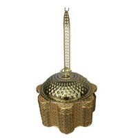 Réchaud à alcool en acier inoxydable doré pour fondue, 8L, sans revêtement, avec couvercle suspendu, maintien au chaud pendant 6 heures, pour l'approvisionnement transfrontalier
