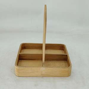 4-Compartment <strong>Wooden</strong> Snack <strong>Storage</strong> <strong>Box</strong> with Handle, Portable Dried Fruit Serving Case, Elegant Wood Desktop Organizer for Snack - Product Image 4