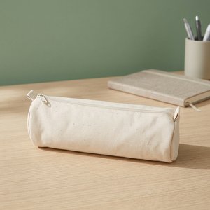 Manufacturer Custom Logo Student Adults Stationery Storage Bag Pen Bag Natural Zippered Cotton <b>Canvas</b> Pencil Bags Pencil Cases - Product Image 1