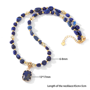 Collana con perline in pietra Unisex curativa naturale irregolare e naturale con pietre preziose collana con ciondolo per donna uomo - Product Image 3