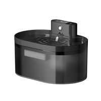 Fontaine à eau en acier inoxydable OEM, grande capacité, batterie, 3 modes, fontaine à eau automatique sans fil pour animaux domestiques, pour chat et chien d'intérieur