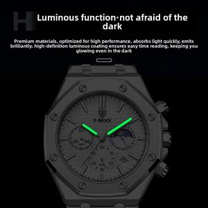 Orologio da Polso da Uomo di Lusso con Cinturino in Acciaio Inossidabile, Movimento al Quarzo, Display a Lancette, Vari Colori, Moda Business, Vetro in Lega - Product Image 4