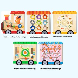 Pannello Sensoriale Montessori in Legno da Parete per Bambini, Gioco Educativo Colorato - Product Image 4