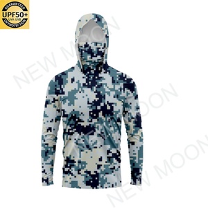 Custom Men's Fishing UPF 50+ <b>Sun</b> protection <b>Shirt</b> Long Sleeve Comfortable Breathable Quick-drying Fishing Hoodie - Product Image 4