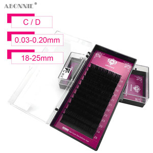 ขนตาปลอม Abonnie ขนาด 18-25 มม. แบบ C ผสม ทำมือ เส้นใยธรรมชาติ นุ่ม - Product Image 2