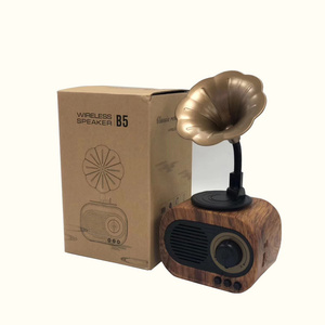 Nhà máy cổ điển loa không dây màu xanh răng Loud Stereo âm thanh có thể sạc lại Retro loa với TF FM U đĩa - Product Image 3