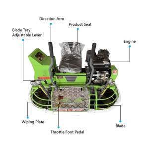 Machine à lisser le béton autoportée 15 CV avec diamètre de travail de 800 mm, haute efficacité 1500-2000/m²/jour et faible coût d'entretien - Product Image 3