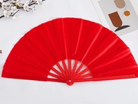 2025 Offre Spéciale 13 pouces ventilateur pliant ventilateurs à main danse personnalisé imprimé couleur unie grands ventilateurs à main fort Clack