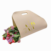 Sacs cadeaux en papier artistique personnalisés, sacs d'emballage pour bouquets avec poignée, sacs d'emballage pour fleurs, sacs d'emballage pour cadeaux de mariage