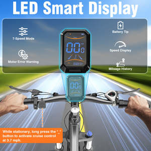 Vélo électrique tout-terrain pour homme 26 pouces avec batterie lithium intégrée au moyeu arrière, freins à disque hydrauliques 7 vitesses et suspension verrouillable – Livraison rapide aux États-Unis - Product Image 4