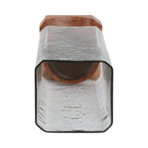 Wood And Glass <b>Candle</b> Holder <b>Hurricane</b> Contemporary Pillar Candlestick For Dining Table Centerpieces - Product Image 6