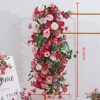 Décoration de mariage pas cher, accessoires de toile de fond, fleurs artificielles en mousse, arche de mariage, fleurs artificielles