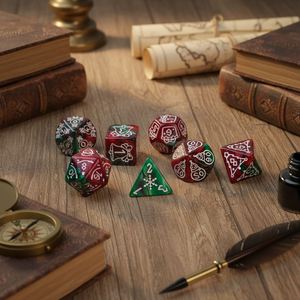 Set de Dados Poliédricos Acrílicos Tree Bells para Juegos de Rol, Regalos de Navidad para la Familia - Product Image 3
