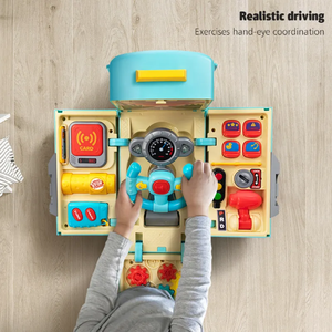 Simulador de conducción de coche de deformación multifunción para niños, <span class=keywords><strong>volante</strong></span> de autobús de plástico de juguete con regalo de música ligera - Product Image 6