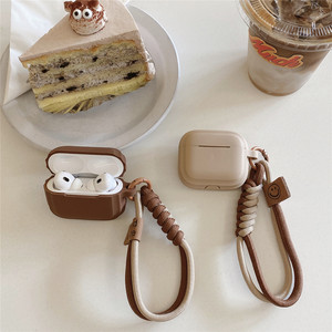 เคสซิลิโคน TPU แบบนิ่มพร้อมสายคล้องข้อมือเคสหูฟังกันกระแทกกันตกสำหรับ airpods 1 2 3 4 Pro 3 - Product Image 5